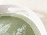 Durable White Plastic Serving Tray - Modern Oval Style