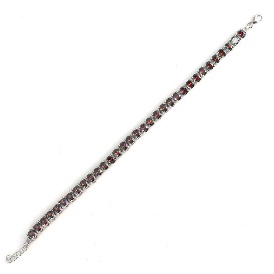 Premium 925 Sterling Silver Mystic Topaz Tennis Bracelet