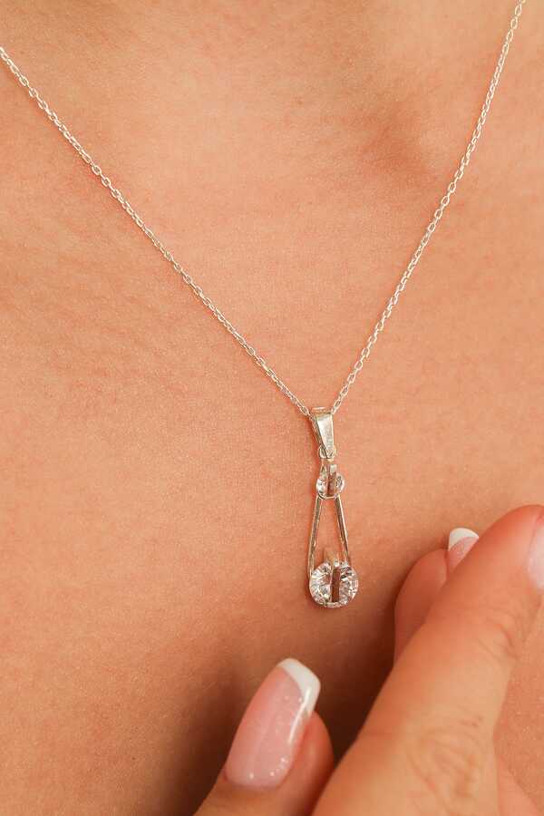 Premium 925 Sterling Silver Zircon Design Necklace