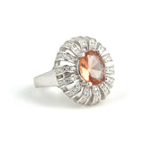 925 Sterling Silver Oval Zultanite & Zircon Entourage Ring