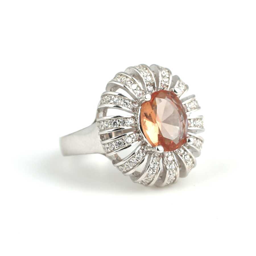 925 Sterling Silver Oval Zultanite & Zircon Entourage Ring