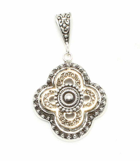 925 Sterling Silver & Bronze - Authentic Constantinople Clover Pendant