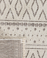 Polyester Area Rug - Chessy Geometric Cream Design