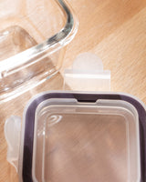 3-Piece Square Mini Food Storage Container Set - 150ml