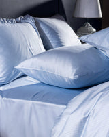 Luxurious 100% Cotton Sateen Duvet Cover Set - Striped Design