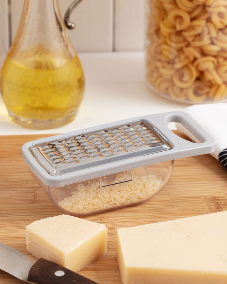 Garlic and Cheese Grater with Storage Container - Handheld Kitchen Tool