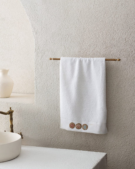 Embroidered 100% Cotton Face Towel - Ultra Soft & Absorbent