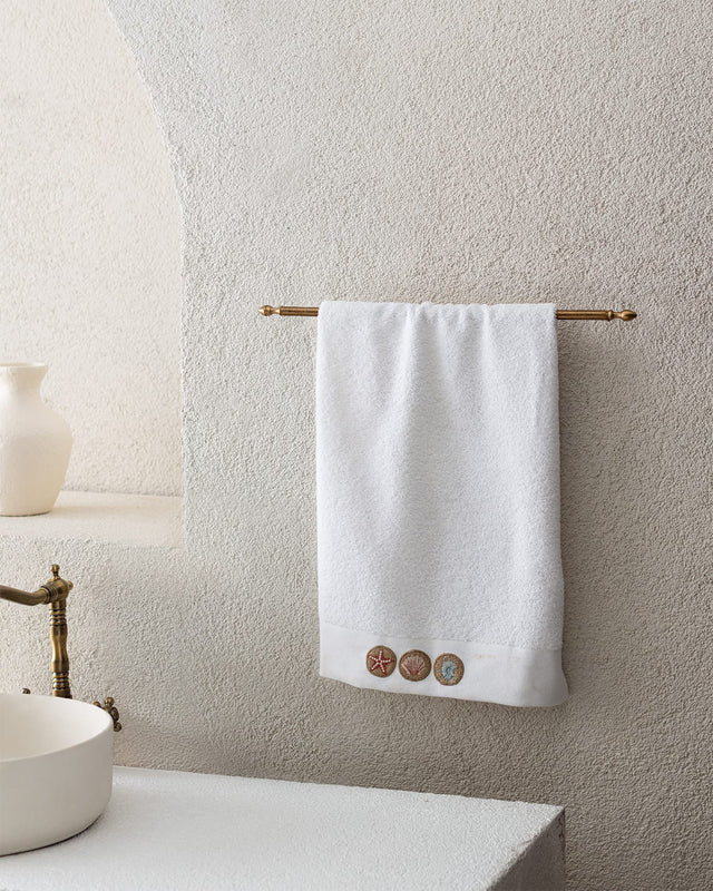 Embroidered 100% Cotton Face Towel - Ultra Soft & Absorbent