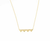 Sterling Silver Minimalist Tiny Triangles Pendant Necklace