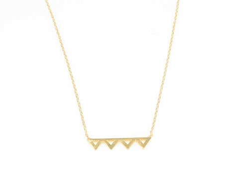 Sterling Silver Minimalist Tiny Triangles Pendant Necklace