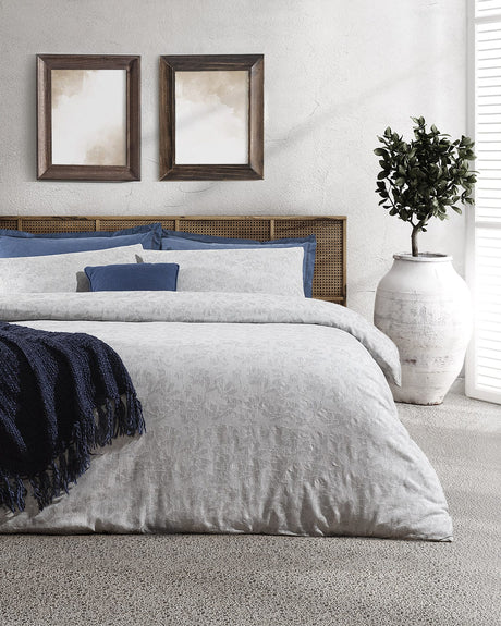 Viscose Cotton Blend Double Duvet Cover Set - Cluny Jacquard Weave