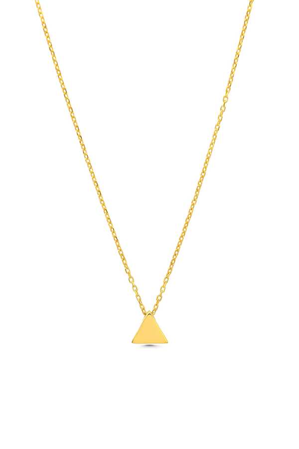 Sterling Silver Triangle Necklace - Minimalist Geometric Design
