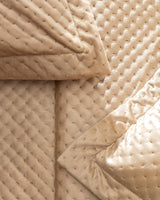 Luxurious Velvet Double Bedspread - Earth Tone Comfort & Style