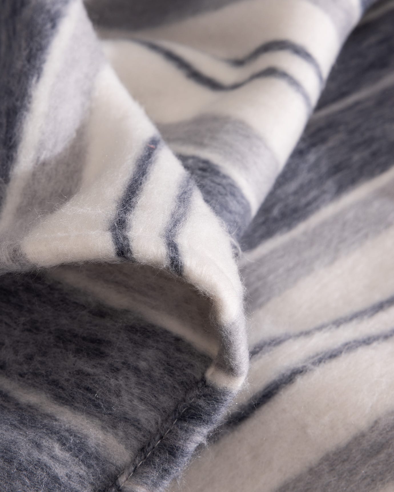Nanny Double Bed Blanket - Gray and Indigo