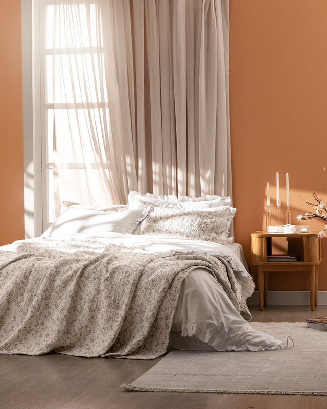 Marseille Double Bedspread Set, Purple Bedding