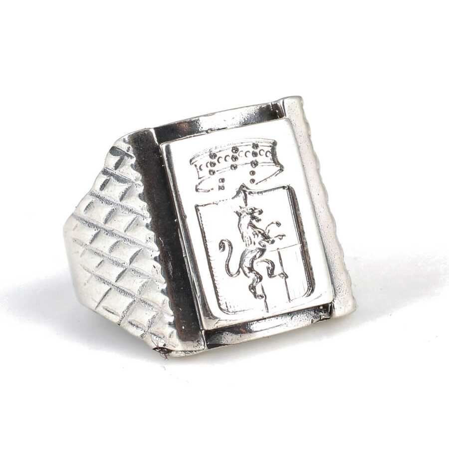 925 Sterling Silver Lion Symbol Ring - Handcrafted & Stoneless