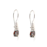 Premium 925 Sterling Silver Oval Mystic Topaz Earrings