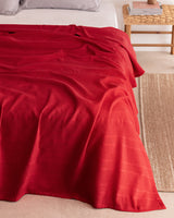 King Size 100% Cotton Pique Blanket - Soft Summer Bedspread