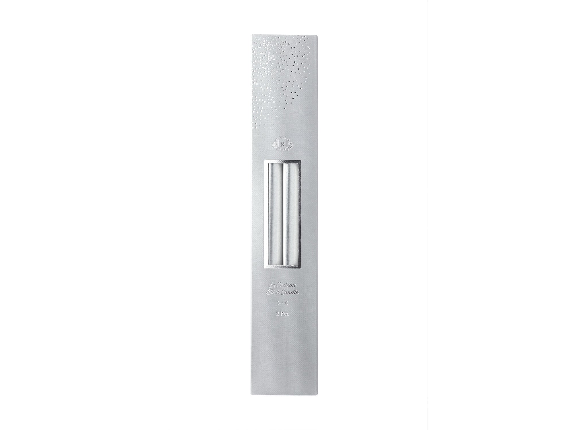 Bougie Cône en Cire de Paraffine - Finition Argent Élégante