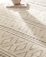 Chessy Cream Area Rug - Soft Living Room Carpet