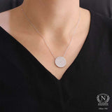 Premium 925 Sterling Silver Large Circle Necklace