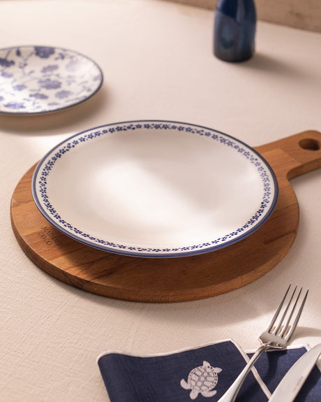 Elegant New Bone Porcelain Dinner Plate - Rêve Bleu Dream & Joy Pattern