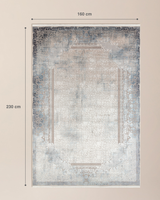 Viscose & Acrylic Blend Area Rug - Plush Beige Pile Design