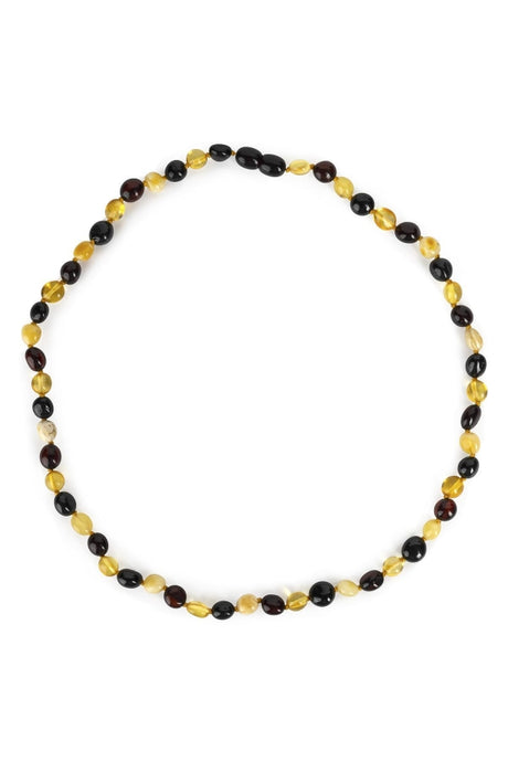 Multicolor Natural Cut Baltic Amber Baby Teething Necklace