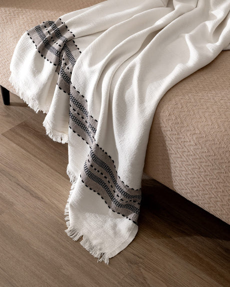 Soft Blend Textured Sofa Throw - Flamme Collection Design