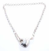 925 Sterling Silver Bold Heart Necklace - Statement Jewelry