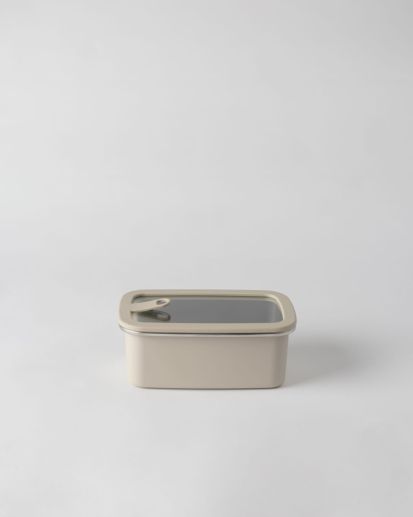 Opbevaringsbeholder til mad i rustfrit stål, blød beige, 1100 ml