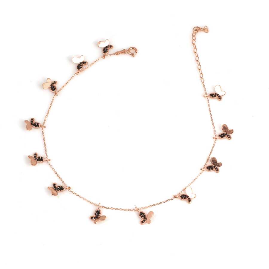 Professional 925 Sterling Silver Butterfly Anklet