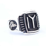 Premium Sterling Silver Ottoman Tughra Kayi Tribe Men's Ring