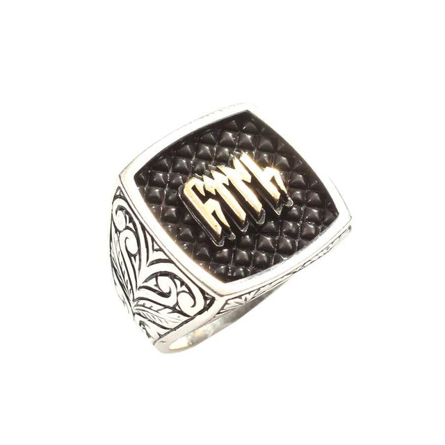 925 Sterling Silver Men's Ring - Old Turkic 'Turk' Script Engraved