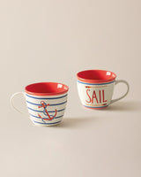 New Bone 2-Piece Cup Set - Vibrant Marine Rope Pattern