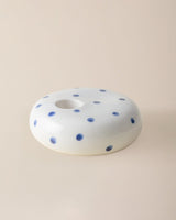Porcelain Candle Holder - Serene Blue & White Design