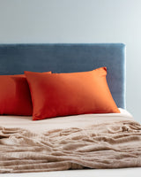 Luxury Orange 100% Cotton Sateen Pillowcases - 2 Pack