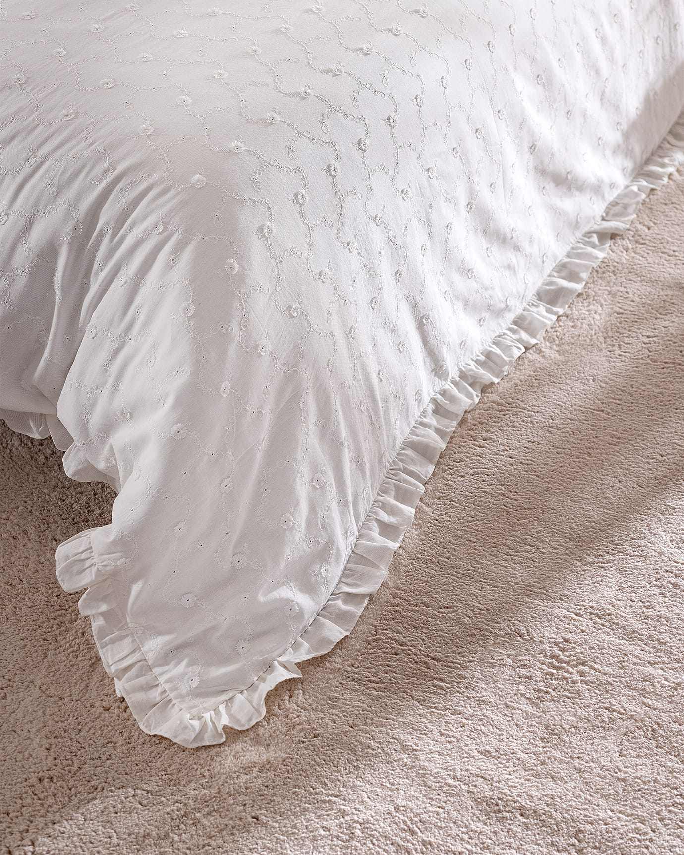 100% Cotton Double Duvet Cover Set - Embroidered Saule Collection