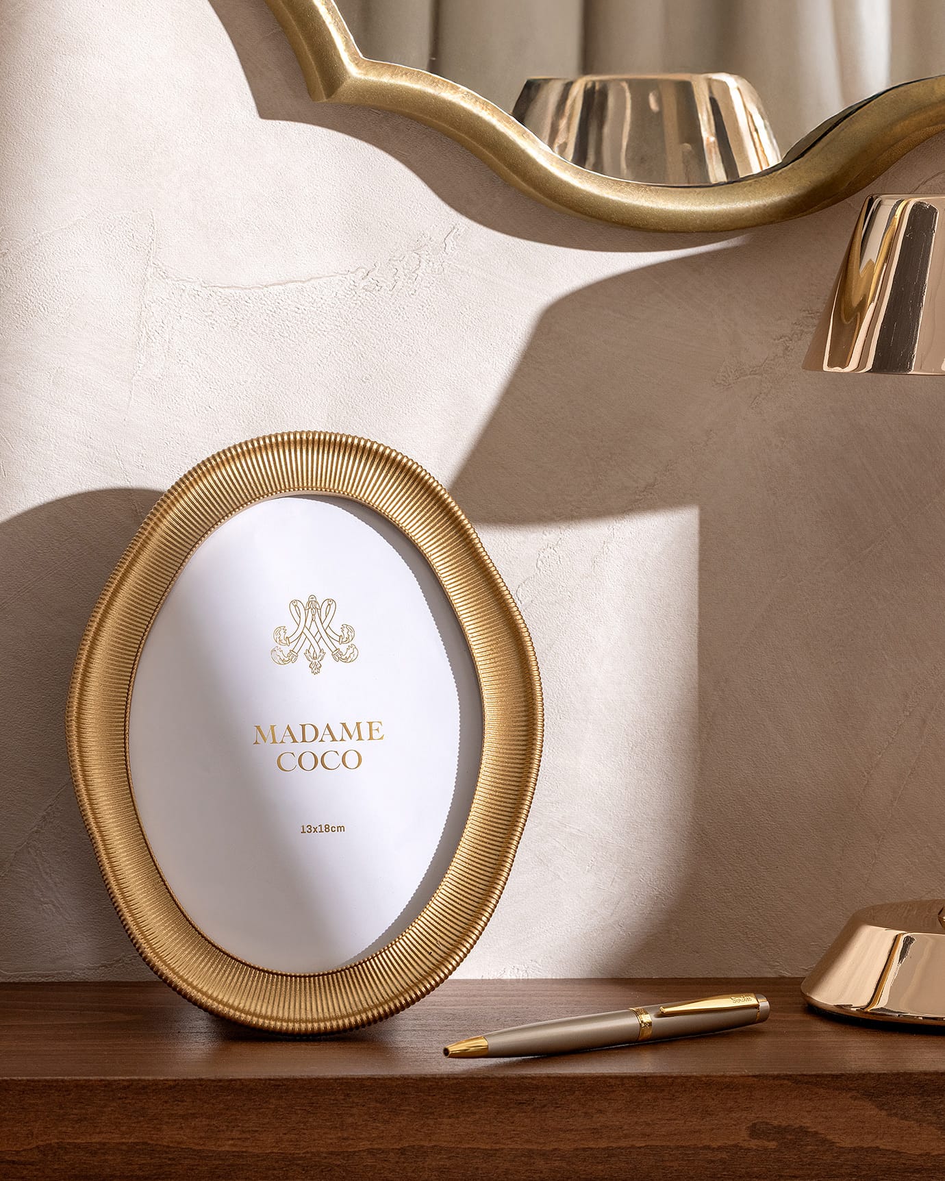 Decorative Gold Wall Frame Ornament, Medium Size