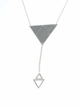 Náhrdelník Y z 925 sterlingového stříbra – moderní geometrický trojúhelníkový design