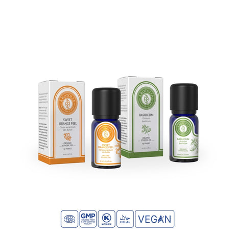 Sweet Orange Peel & Basil Essential Oil Ritual Set