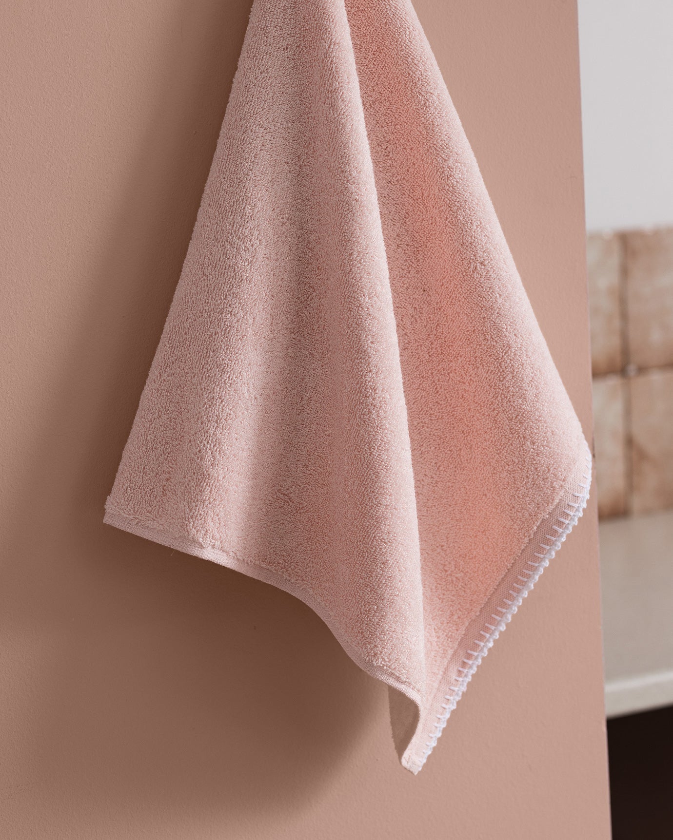 Premium 100% Cotton Face Towel with Delicate Crochet Trim