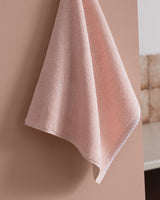 Premium 100% Cotton Face Towel with Delicate Crochet Trim