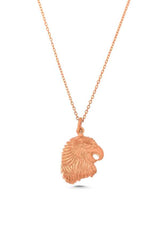 925 Sterling Silver Men's Necklace - Eagle Head Design
