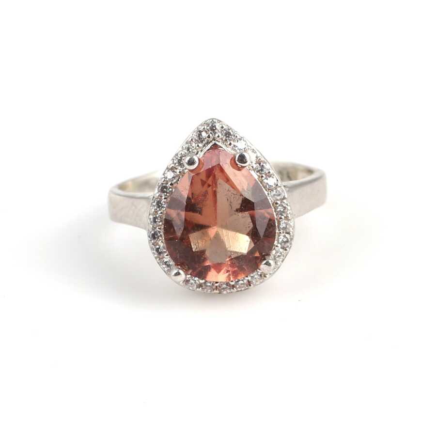 925 Sterling Silver Zultanite & Zircon Teardrop Entourage Ring