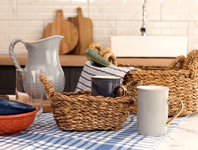 Natural Wicker Accent Basket - Rustic Charm for Home & Table