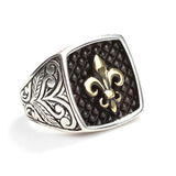 Bague homme motif ottoman en argent sterling 925 de qualité supérieure