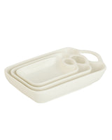 New Bone China Rectangular Sauce Dish - Elegant Petit Design