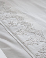 Modena Embroidered 100% Cotton Double Duvet Cover Set