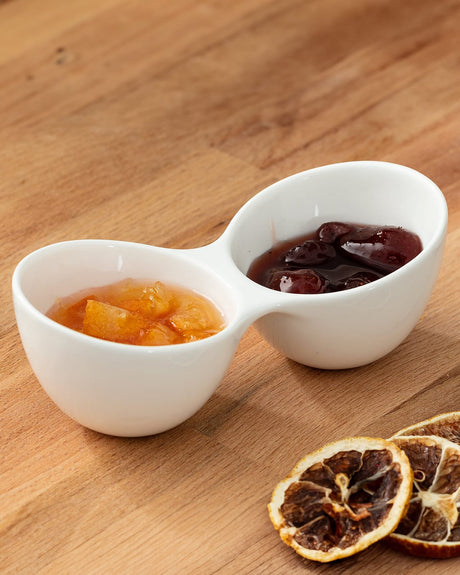 New Bone China 2-Piece Mini Sauce Dishes - Elegant & Versatile